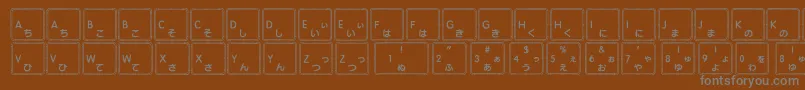 Apple Japanese Keyboard Font – Gray Fonts on Brown Background