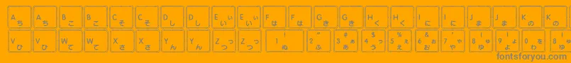 Apple Japanese Keyboard Font – Gray Fonts on Orange Background
