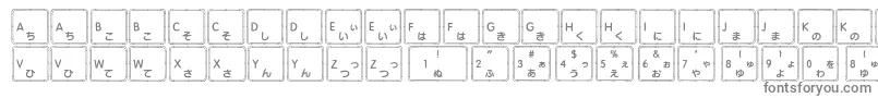 Apple Japanese Keyboard Font – Gray Fonts on White Background