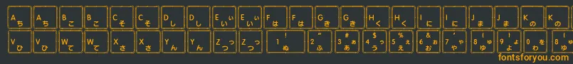 Apple Japanese Keyboard Font – Orange Fonts on Black Background