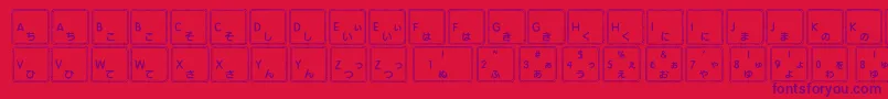 fuente Apple Japanese Keyboard – Fuentes Moradas Sobre Fondo Rojo