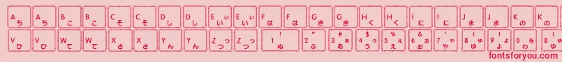 Apple Japanese Keyboard Font – Red Fonts on Pink Background