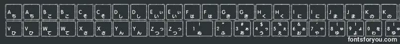 Apple Japanese Keyboard Font – White Fonts on Black Background