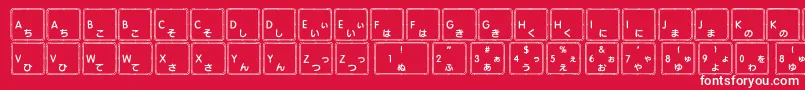フォントApple Japanese Keyboard – 赤い背景に白い文字