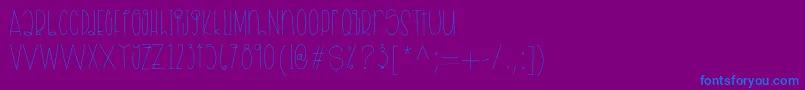 apples pears sample Font – Blue Fonts on Purple Background