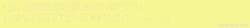 フォントapples pears sample – ピンクのフォント、黄色の背景