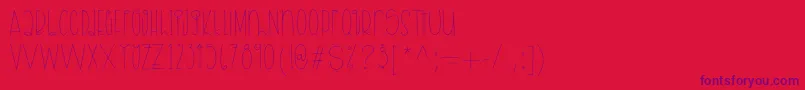 Fonte apples pears sample – fontes roxas em um fundo vermelho