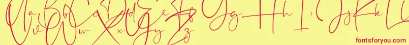 Appocalypse Font – Red Fonts on Yellow Background