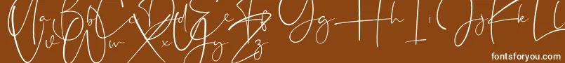 Appocalypse Font – White Fonts on Brown Background