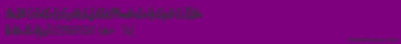 フォントApricat – 紫の背景に黒い文字