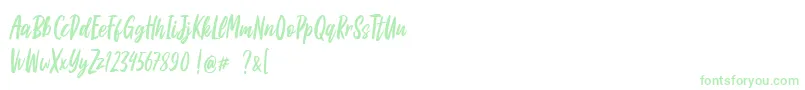 Apricat Font – Green Fonts on White Background