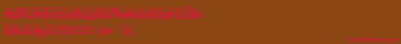 Apricat Font – Red Fonts on Brown Background