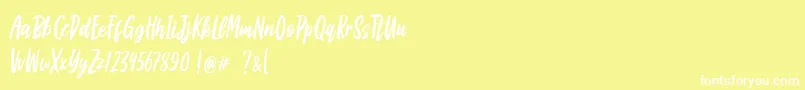 Weitere Informationen zur Apricat-Schriftart Apricat-Schriftart – Weiße Schriften auf gelbem Hintergrund
