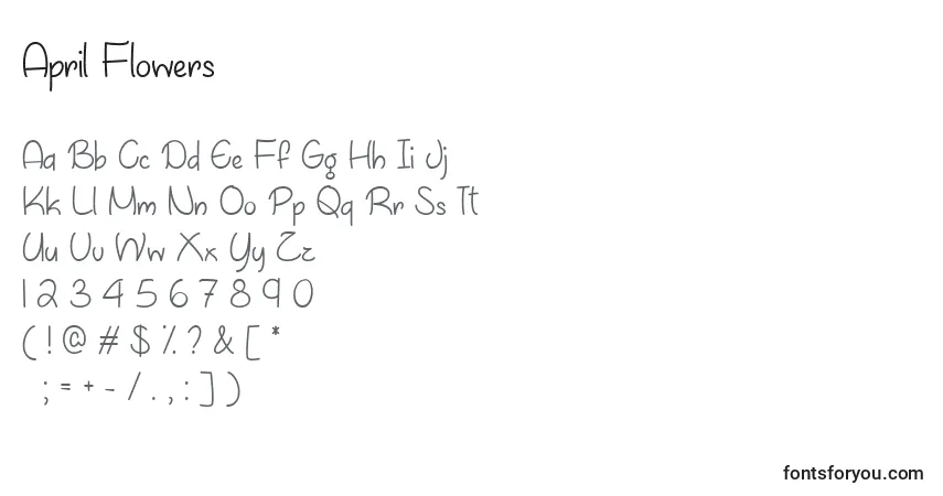 April Flowers   (119809)-fontti – aakkoset, numerot, erikoismerkit