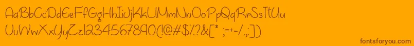 April Flowers   Font – Brown Fonts on Orange Background