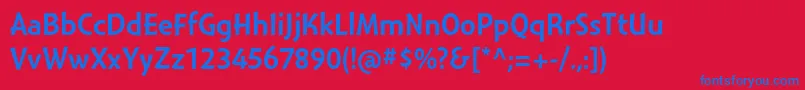 MontaraGothic Font – Blue Fonts on Red Background