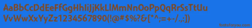 MontaraGothic Font – Brown Fonts on Blue Background