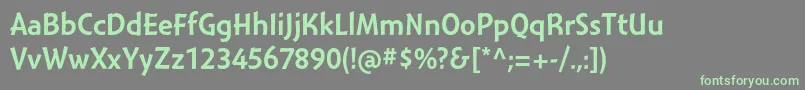 Шрифт MontaraGothic – зелёные шрифты на сером фоне