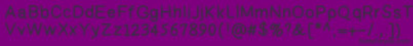 フォントApril – 紫の背景に黒い文字