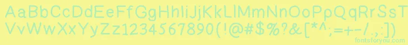 April Font – Green Fonts on Yellow Background