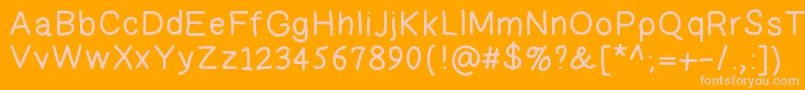 April Font – Pink Fonts on Orange Background