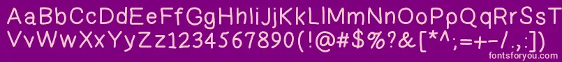 April Font – Pink Fonts on Purple Background