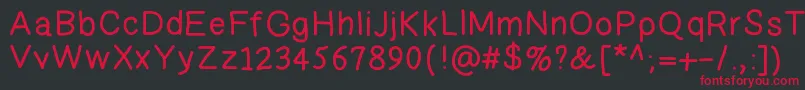 フォントApril – 黒い背景に赤い文字