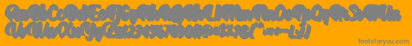 Aprilea Extruded Demo Font – Gray Fonts on Orange Background