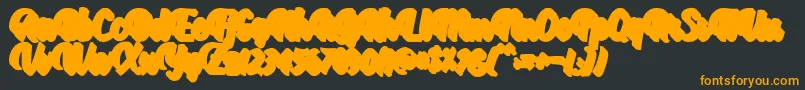 Aprilea Extruded Demo Font – Orange Fonts on Black Background