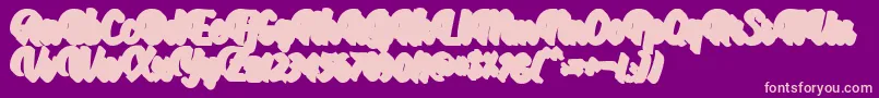 Aprilea Extruded Demo Font – Pink Fonts on Purple Background