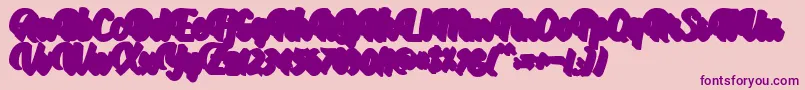 Aprilea Extruded Demo-Schriftart – Violette Schriften auf rosa Hintergrund