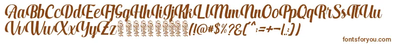 Aprilea Font – Brown Fonts on White Background