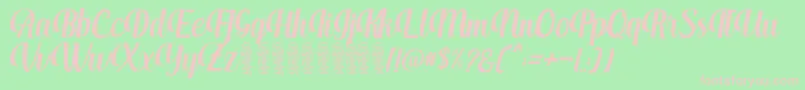 Aprilea Font – Pink Fonts on Green Background