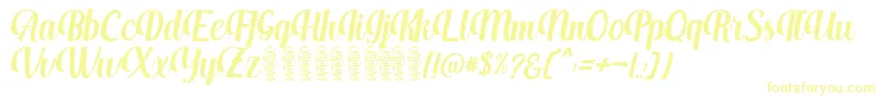 Aprilea Font – Yellow Fonts on White Background