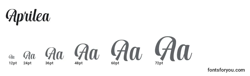 Aprilea Font Sizes