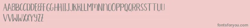 Aprils Demo Font – Gray Fonts on Pink Background