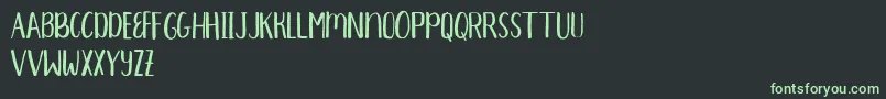 Aprils Demo Font – Green Fonts on Black Background