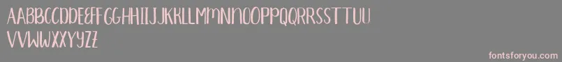 Aprils Demo Font – Pink Fonts on Gray Background