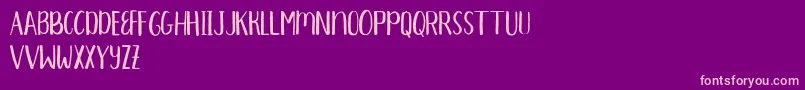 Aprils Demo Font – Pink Fonts on Purple Background