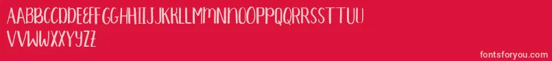 Aprils Demo Font – Pink Fonts on Red Background