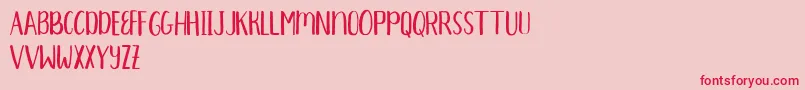 Aprils Demo Font – Red Fonts on Pink Background