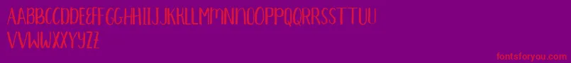 Aprils Demo Font – Red Fonts on Purple Background