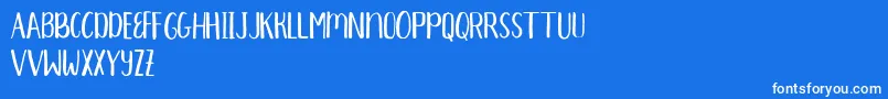 Aprils Demo Font – White Fonts on Blue Background