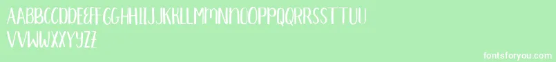 Aprils Demo Font – White Fonts on Green Background