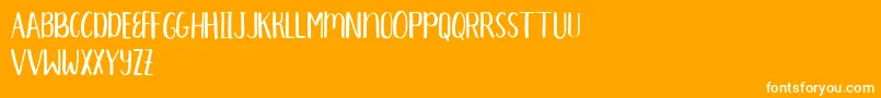 Aprils Demo Font – White Fonts on Orange Background