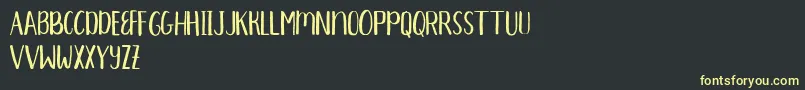 Aprils Demo Font – Yellow Fonts on Black Background