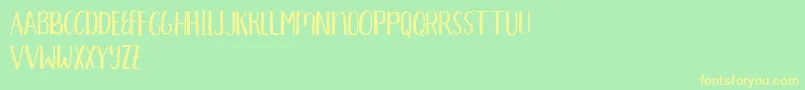 Aprils Demo Font – Yellow Fonts on Green Background