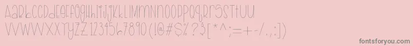 AprilShowers Regular Sample-Schriftart – Graue Schriften auf rosa Hintergrund