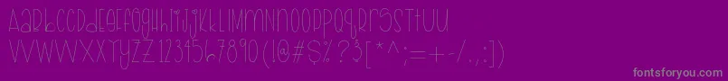 AprilShowers Regular Sample Font – Gray Fonts on Purple Background