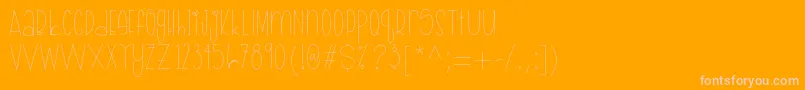 AprilShowers Regular Sample Font – Pink Fonts on Orange Background